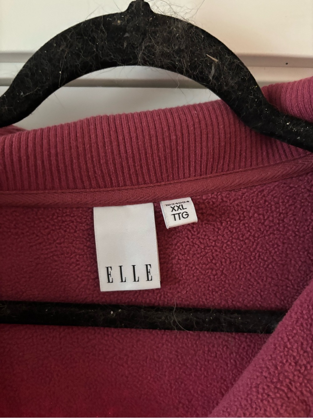 Elle Women's Berry Half-Zip Sherpa Pullover Sweater - Picture 3 of 3